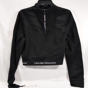 Calvin Klein Performance Black Stretch Sports Top XXL – Athleisure Long Sleeve